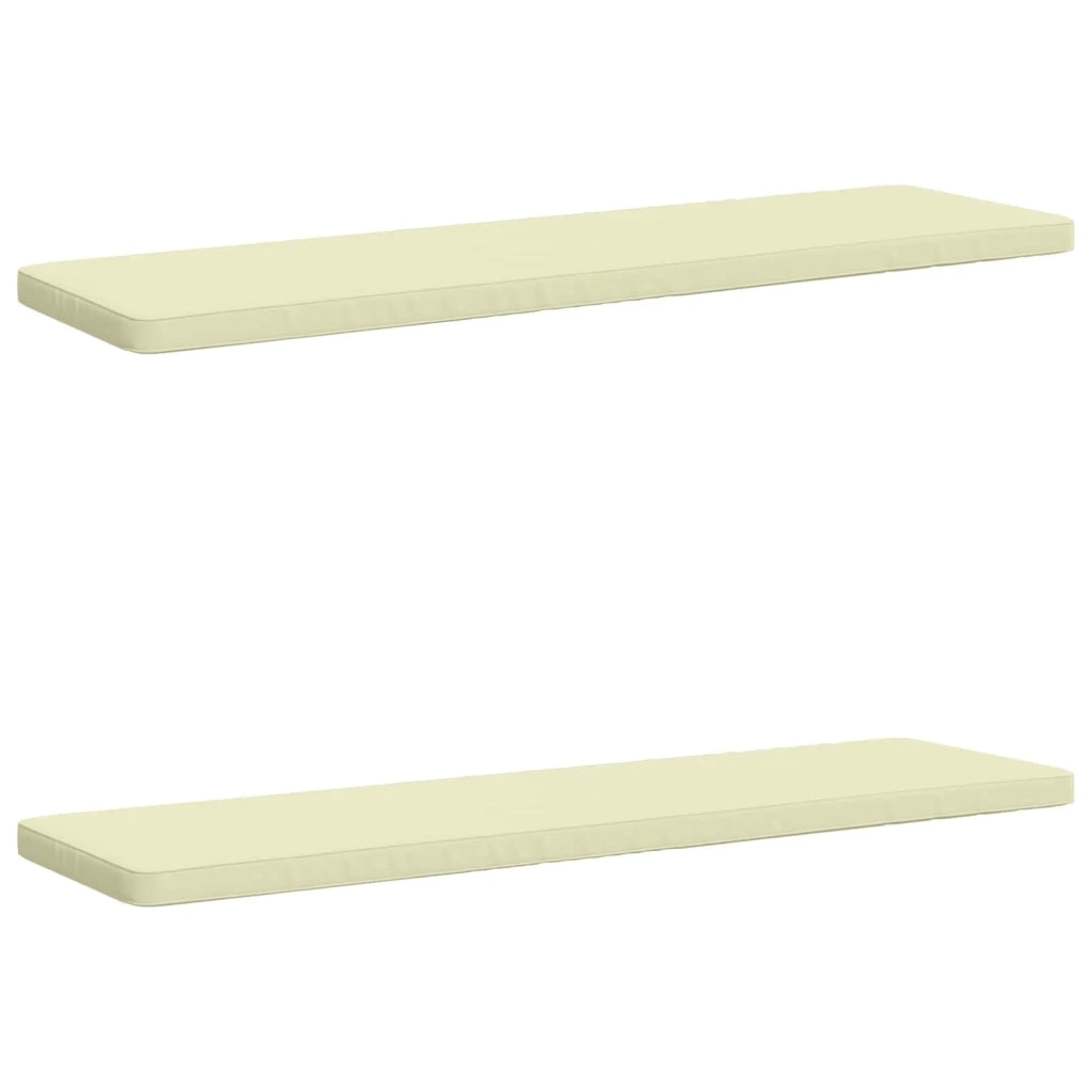 Cuscini per Panchina a 2 Pezzi VUGHT 2 pz 100% Poliestere Crema 952131