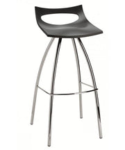 SGABELLO DIABLITO SET DA 4 H 80 in TECNOPOLIMERO e ACCIAIO CROMATO MADE IN ITALY SCAB DESIGN - Antracite 81