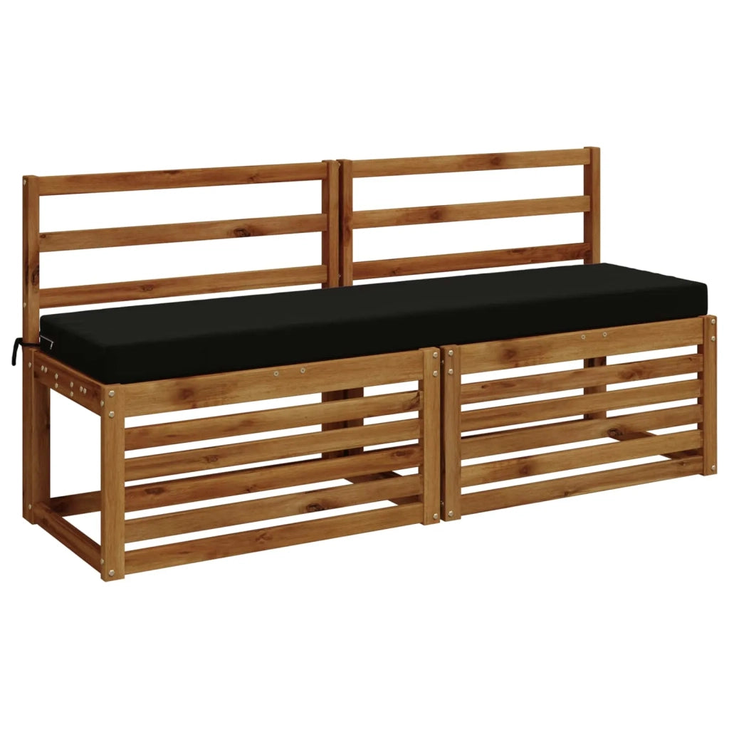 Cuscini per Panchina a 2 Pezzi SOEST 2 pz 100% Poliestere Nero 949923