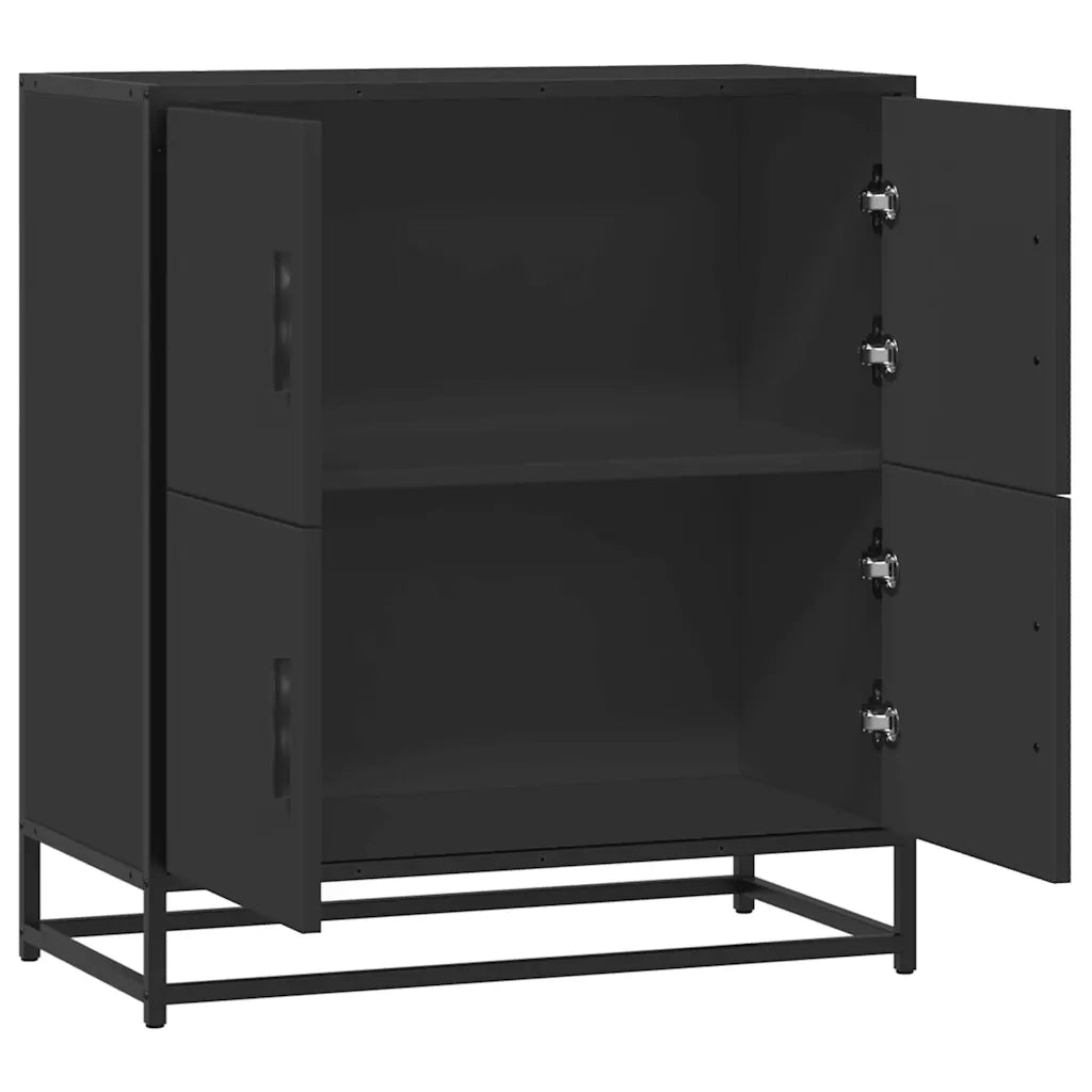 Credenza-Buffet-Armadio da cucina Rovere Nera 68x35x76 cm in Legno Multistrato 357103