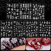 Nail Art Strips con Decals con Fiammelle Autoadesive - Decorazione per Unghie Natalizia per Ragazze