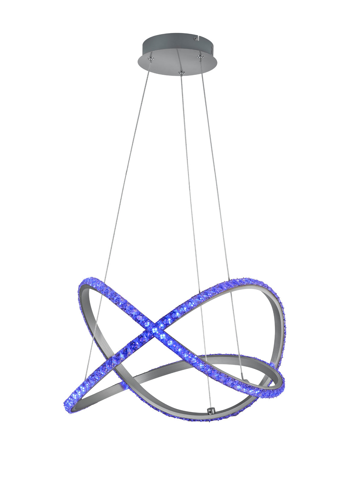 Lampada a Sospensione da Interno a LED in Metallo Alluminio Spazzolato