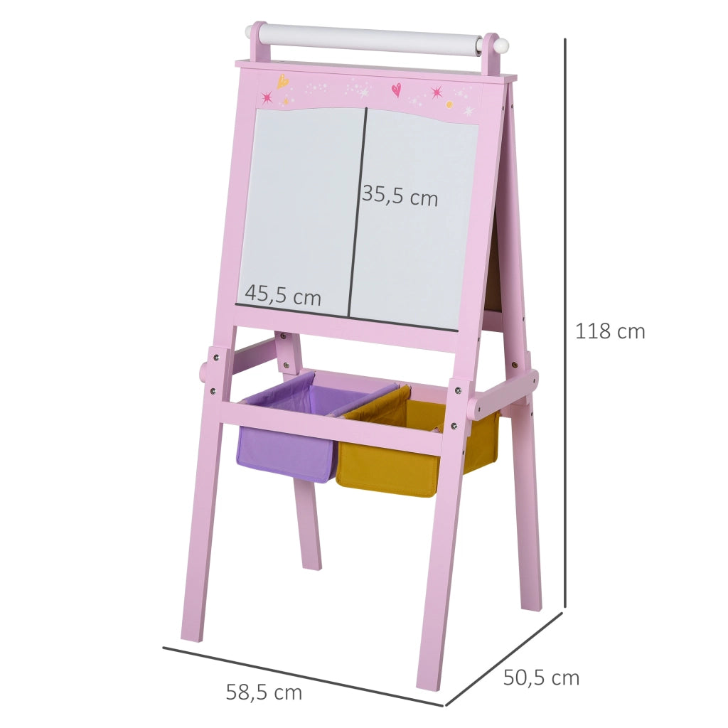 Tavolo da disegno bambini 3 in 1 ¨C zephmum ¨C rosa
