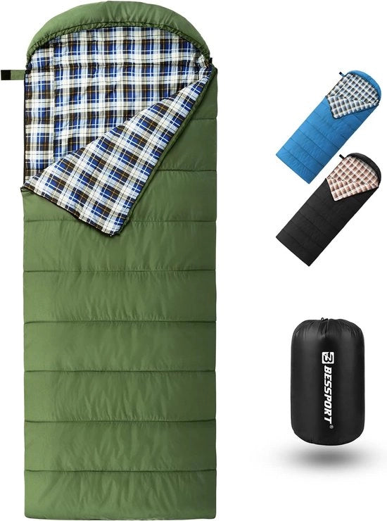 Sacco da campeggio per adulti, sacco da letto esterno, impermeabile, sacco da letto con coperta calda a 5 °C, per 3-4 stagioni e ultraleggero per trekking, campeggio e viaggi.