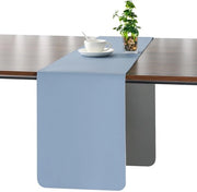 Tavolo da Piazza in Pelle, Impermeabile, Antiscivolo, 30 x 240 cm, Grigio Celeste