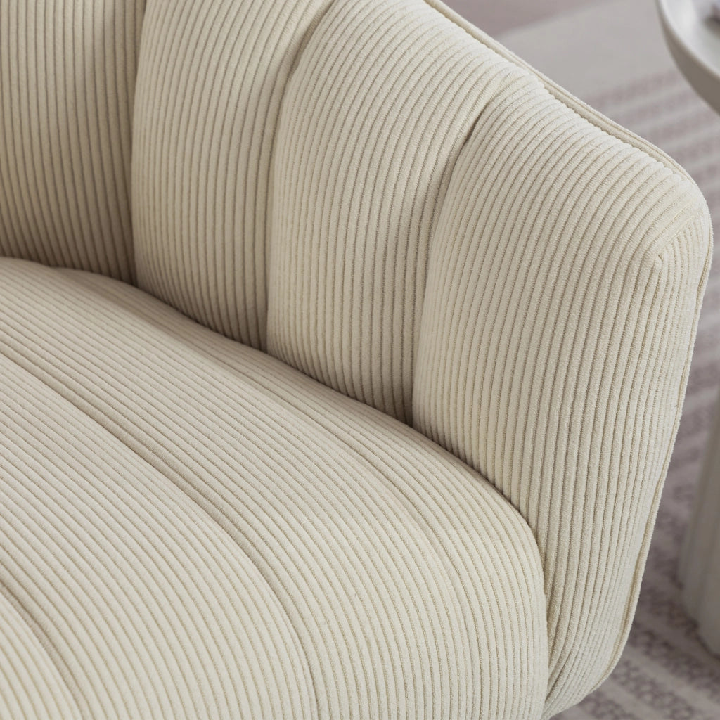 Sedia Girevole Ergonomica con Braccioli ¨C Xylo ¨C Beige, Design Moderno
