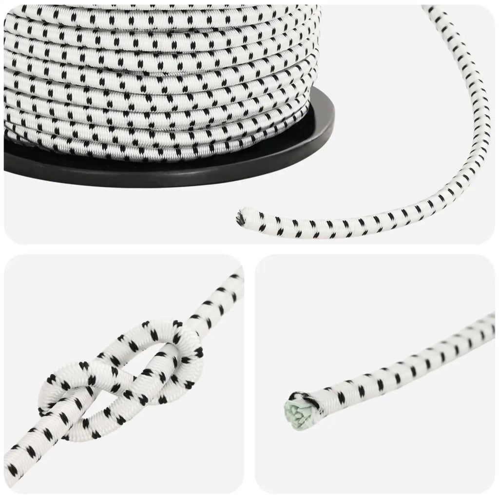 Corde Bungee 4 mm Nero e Bianco PP e gomma 42047640