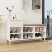 Scarpiera-Scaffale per scarpe Bianca 102x36x60 cm in Legno Multistrato 804912