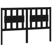 Testiera | Testata per Letto Nera 125,5x4x100cm in Legno Massello di Pino