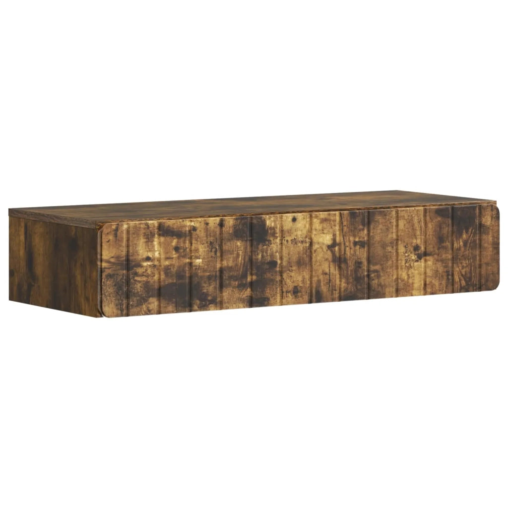 Tavolino da Parete Laterale | Tavolo laterale | Tavolino Rovere Fumo 87,5 x 34,5 x 17 cm