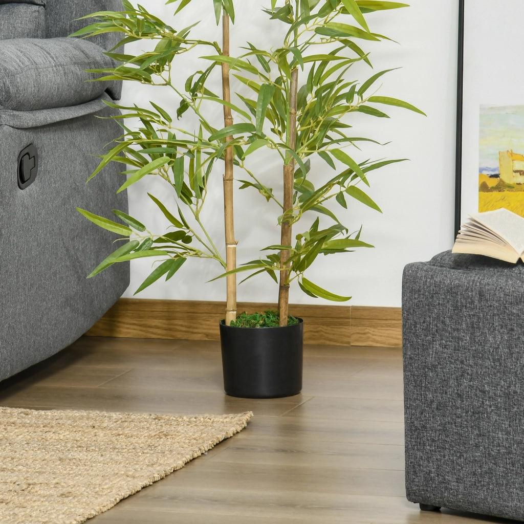 Pianta Artificiale Bamb¨´ 120cm ¨C zephmum ¨C Vaso con 336 Foglie