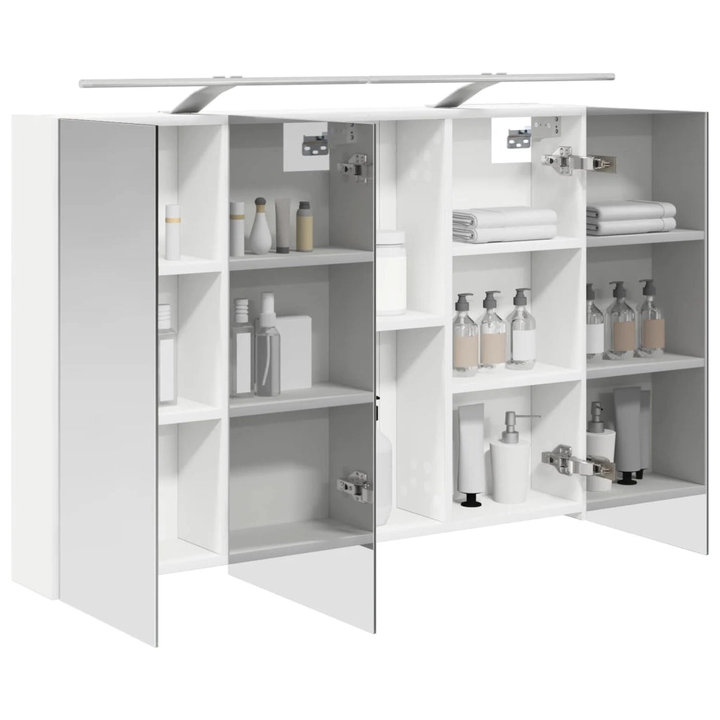 Mobiletto per specchio da bagno Bianco 100 x 14,5 x 70 cm