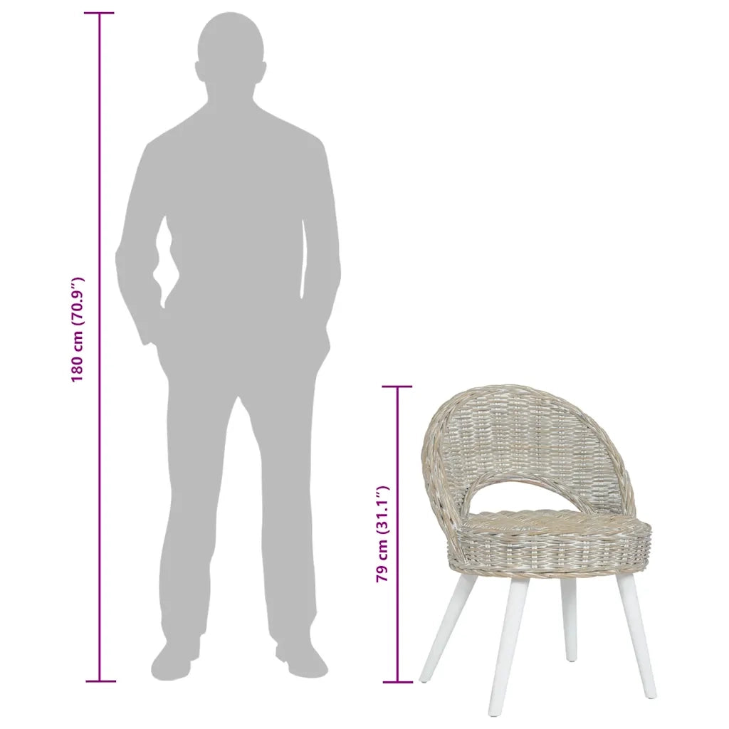 Poltrona in Rattan Kubu Bianco 285229