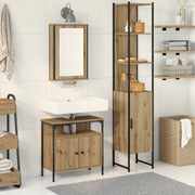 Set trucco 3 pezzi  in legno ingegnerizzato rovere marrone