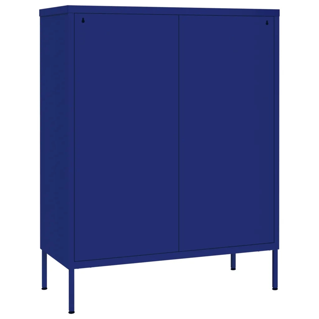 Mobile contenitore con cassetti 80 x 35 x 101 cm 6 cassetti guide in acciaio blu navy 02_0046836