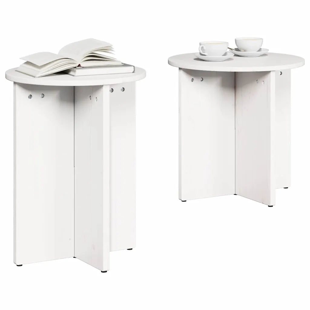vidaXL Tavolino da salotto 2 pcs Bianco 41.5 x 41.5 x 41 cm
