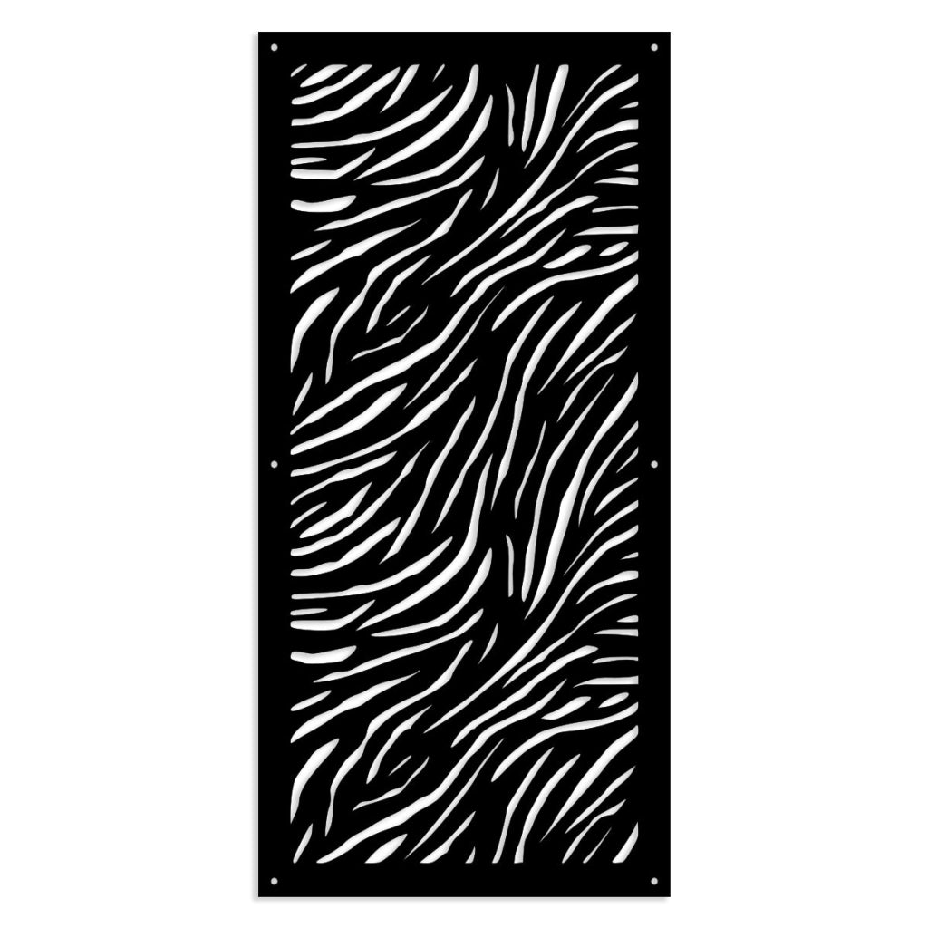 TIGER - Pannello in PVC traforato - Parasole Colore: nero, Misura: 50x150 cm