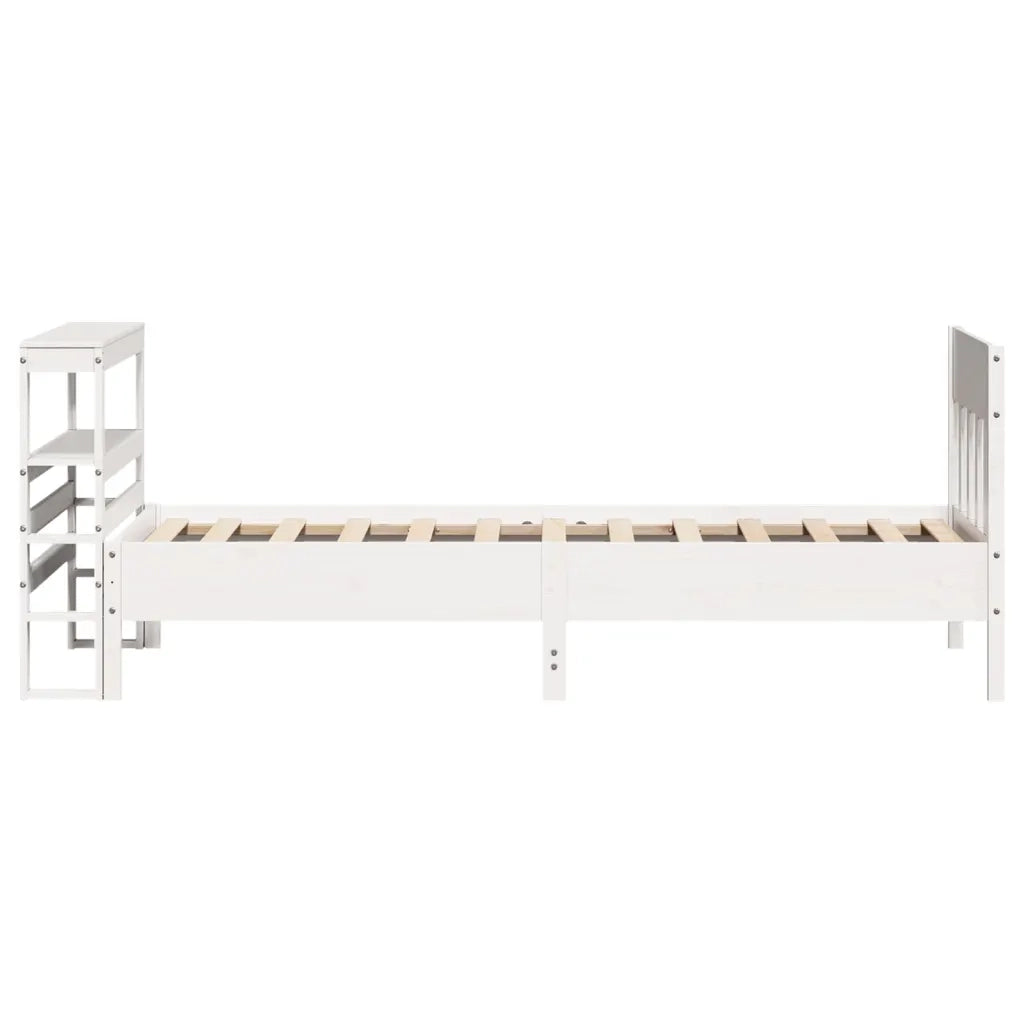 Letto singolo | Letto per adulti | Letto senza Materasso Bianco 90x190 cm in Legno Massello Pino