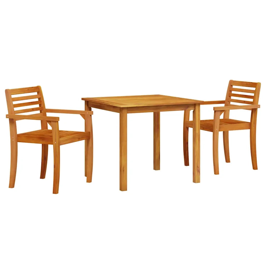 Set da Pranzo per Giardino 3 pcs Marrone