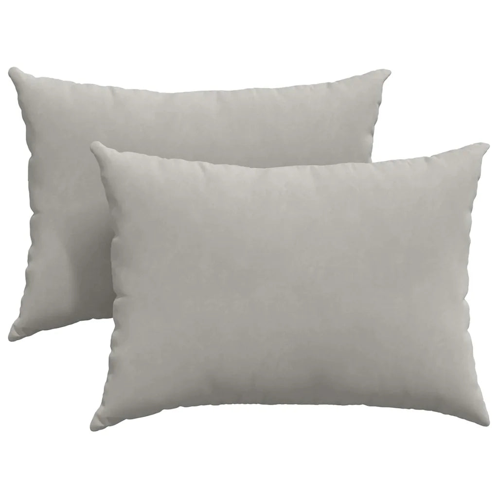 Cuscini da Divano 2 pcs Grigio chiaro 70 x 50 cm Tessuto