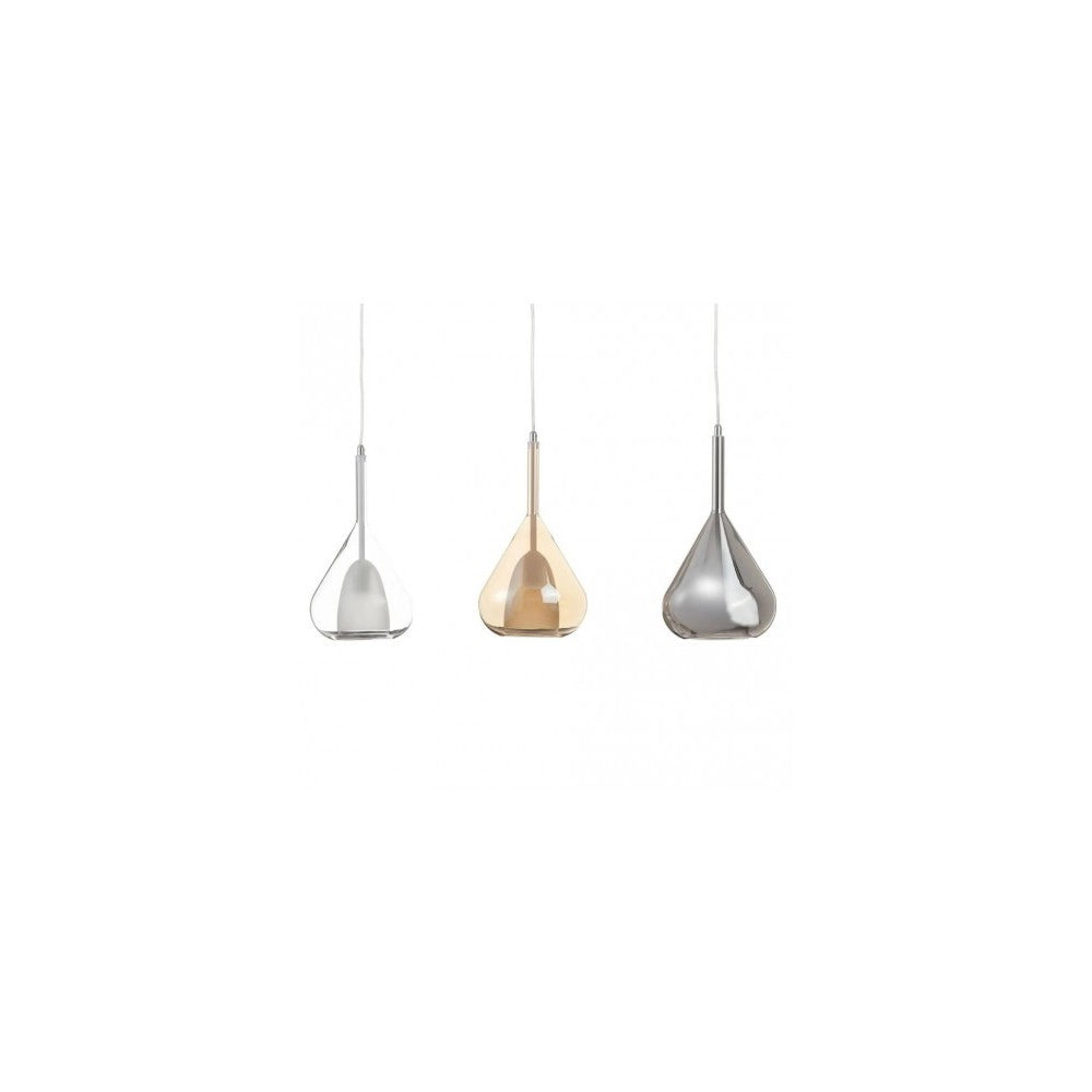 Lampadario a sospensione Lila a Led in metallo e vetro borosilicato 3481-48-297 Fabas Luce