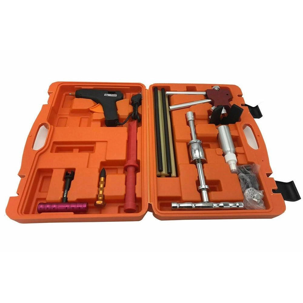 Trade Shop - Kit 28 Pz Riparazione Ammaccature Botte Auto Tira Bolle Bozze Senza Verniciatura -