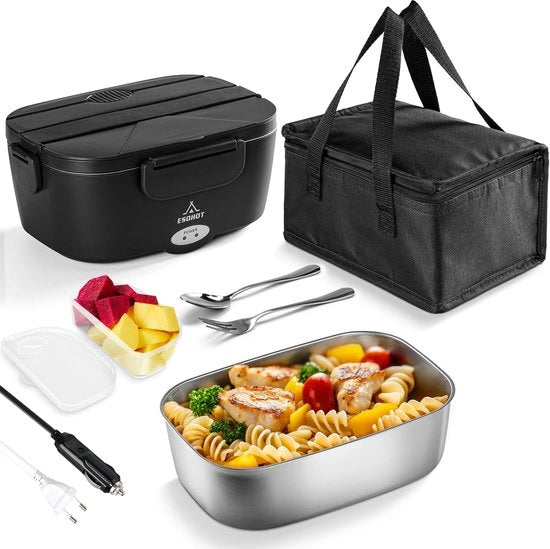 Elettrica 80W thermos 1,5L contenitore alimentare per pasti caldi per 220V 12V 24V con borse isolate e set di utensili