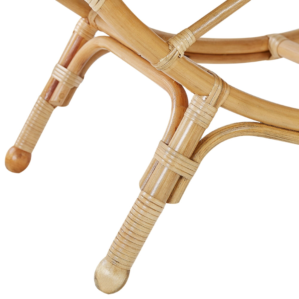 Scaffale a 3 ripiani in rattan naturale e legno chiaro 109 cm soggiorno libreria camera da letto