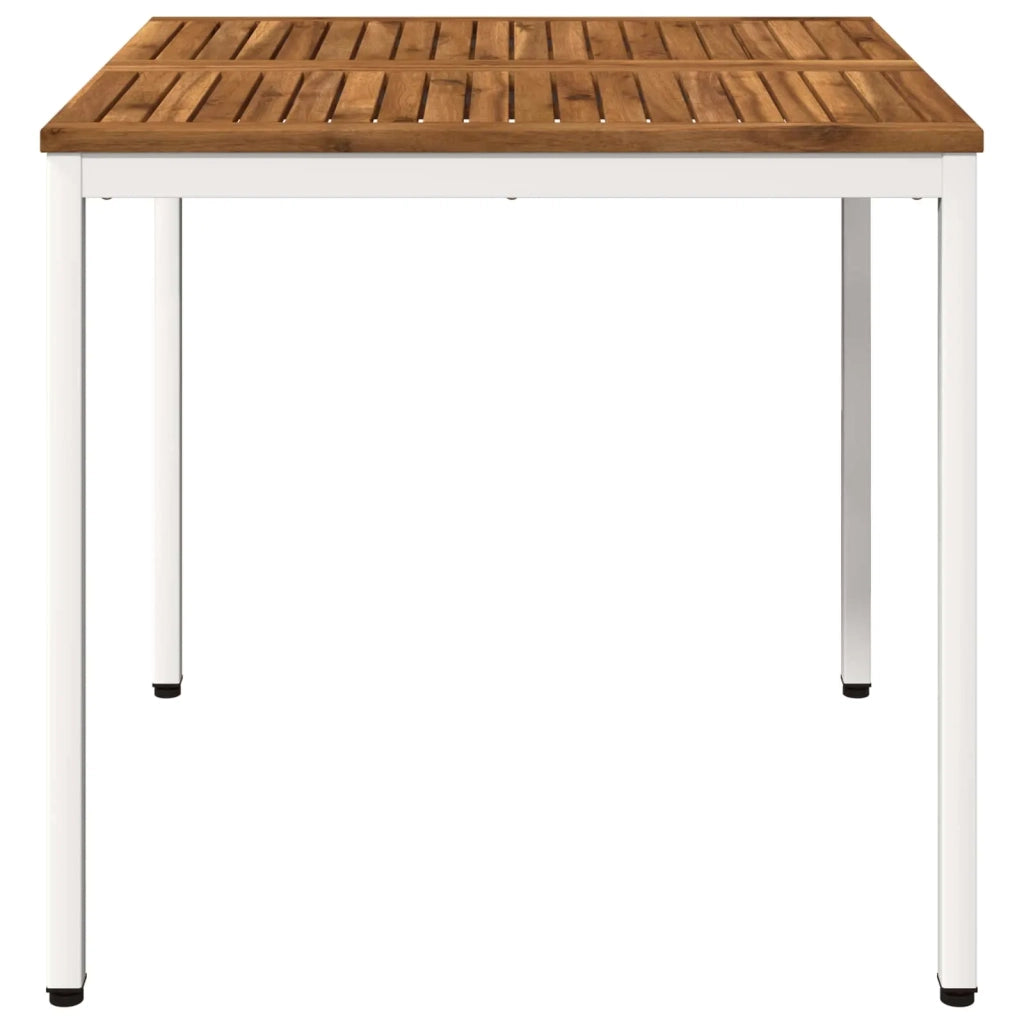 Tavolo da cena da giardino Naturale e Bianco 80 x 80,5 x 75 cm 901311