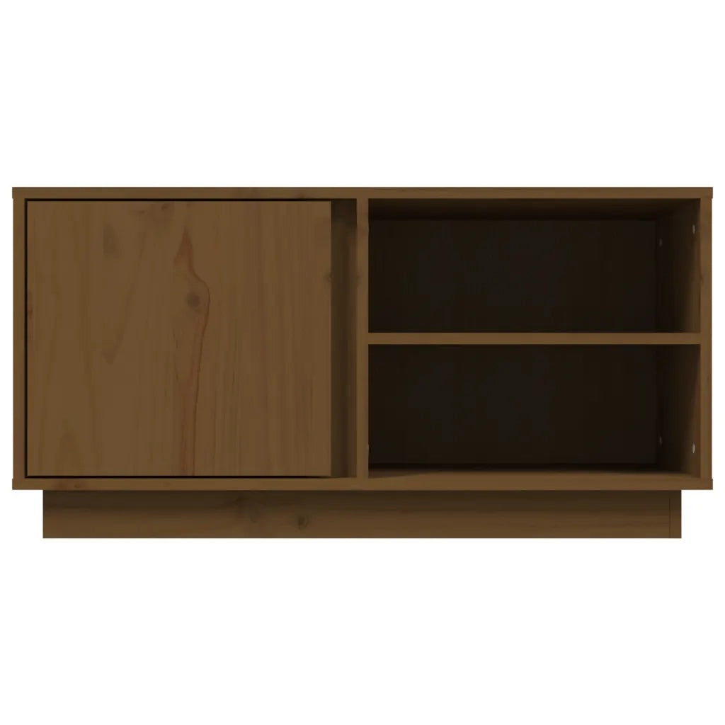 Mobile Porta TV Miele 80x35x40,5 cm in Legno Massello di Pino cod mxl 26939