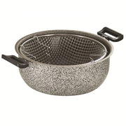 Trade Shop - Pentola Friggitrice In Alluminio Rivestimento Antiaderente Con 2 Manici 24cm 036657m -