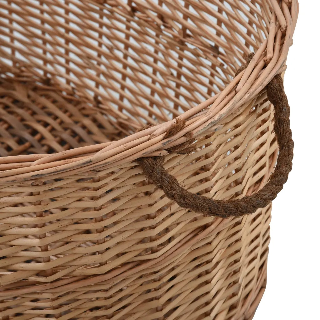Cesta per Legna con Maniglie 88x57x34cm Salice Naturale 286984