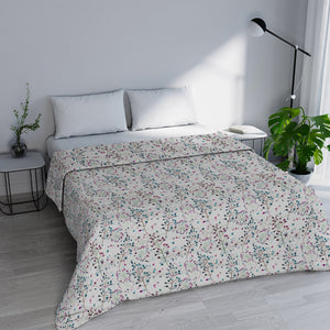 Trapuntino Estivo Singolo in Microfibra 100 gr con Stampa Flor Basic