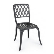 Sedia alluminio antracite esterno cm 44 x 46 x  89h