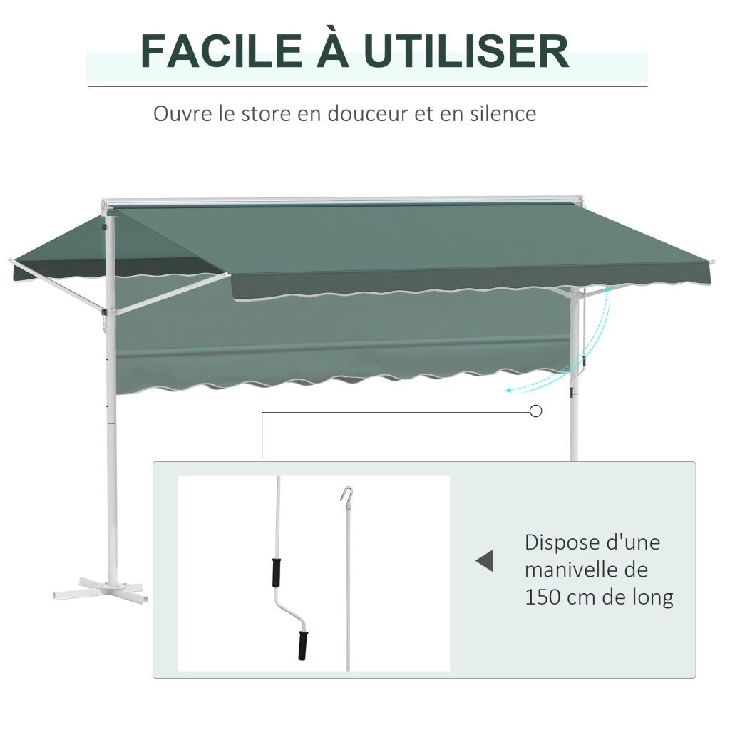 Tenda da giardino pieghevole ¨C zephmum ¨C verde scuro 4x3m