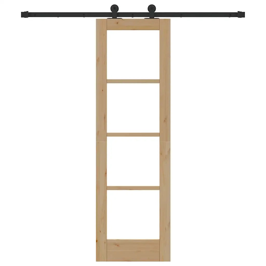 Porta scorrevole ORKDAL Naturale e Nero 61 x 198,5 cm 3331985