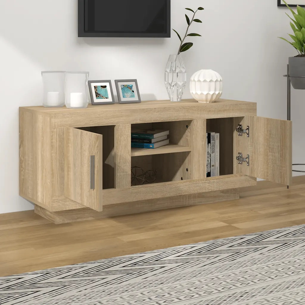 Mobile Porta TV-Credenza TV Rovere Sonoma 102x35x45 cm in Legno Multistrato