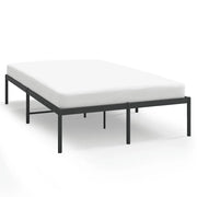 Letto matrimoniale | Letto per adulti | Giroletto in Metallo Nero 135x190 cm