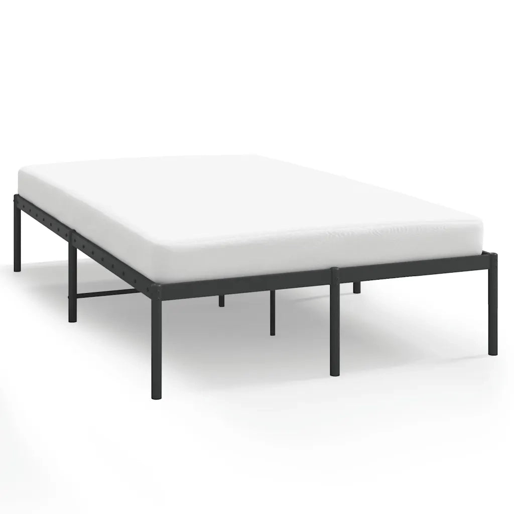 Letto matrimoniale | Letto per adulti | Giroletto in Metallo Nero 135x190 cm