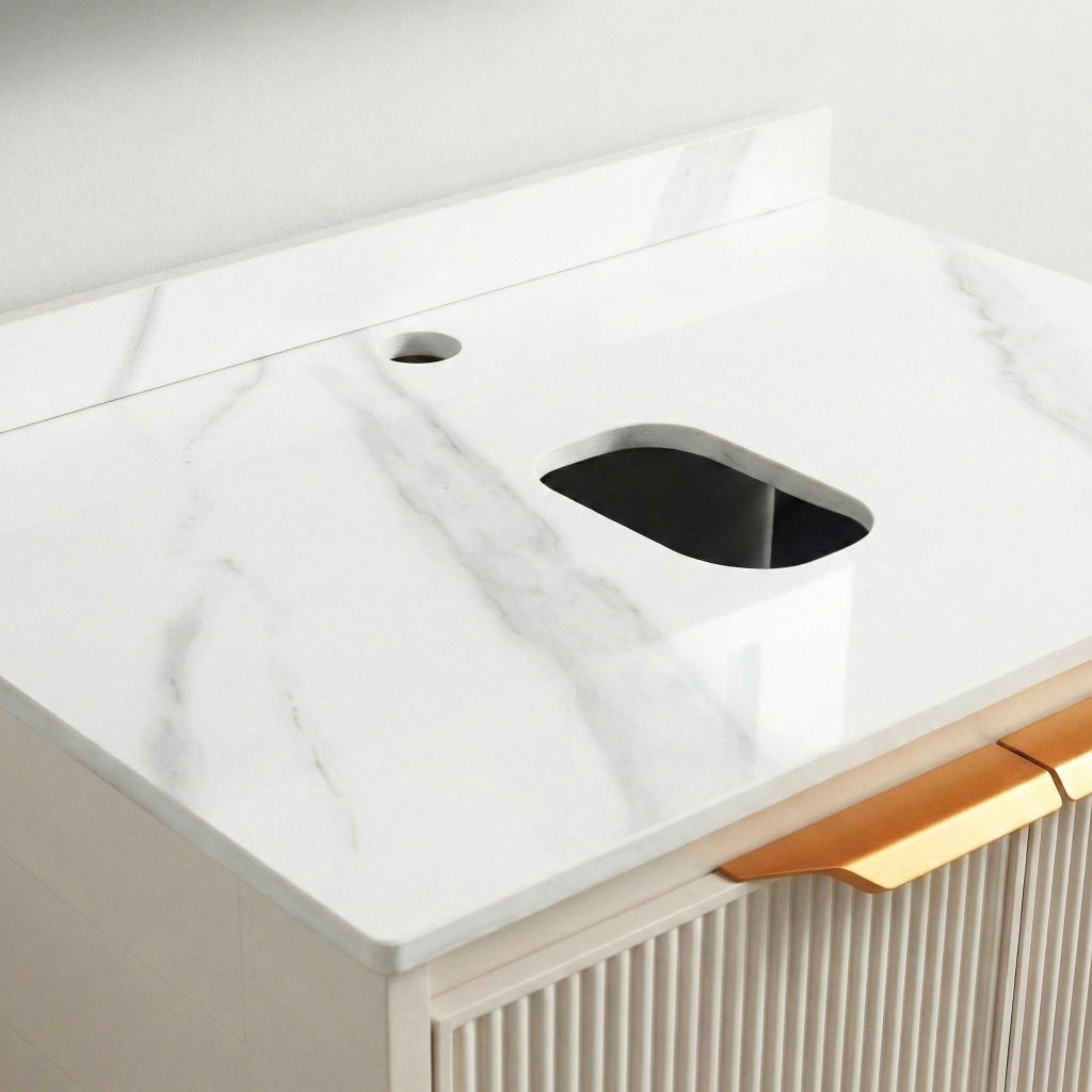 Set Di Mobili Da Bagno Con Top Marti 60cm Beige