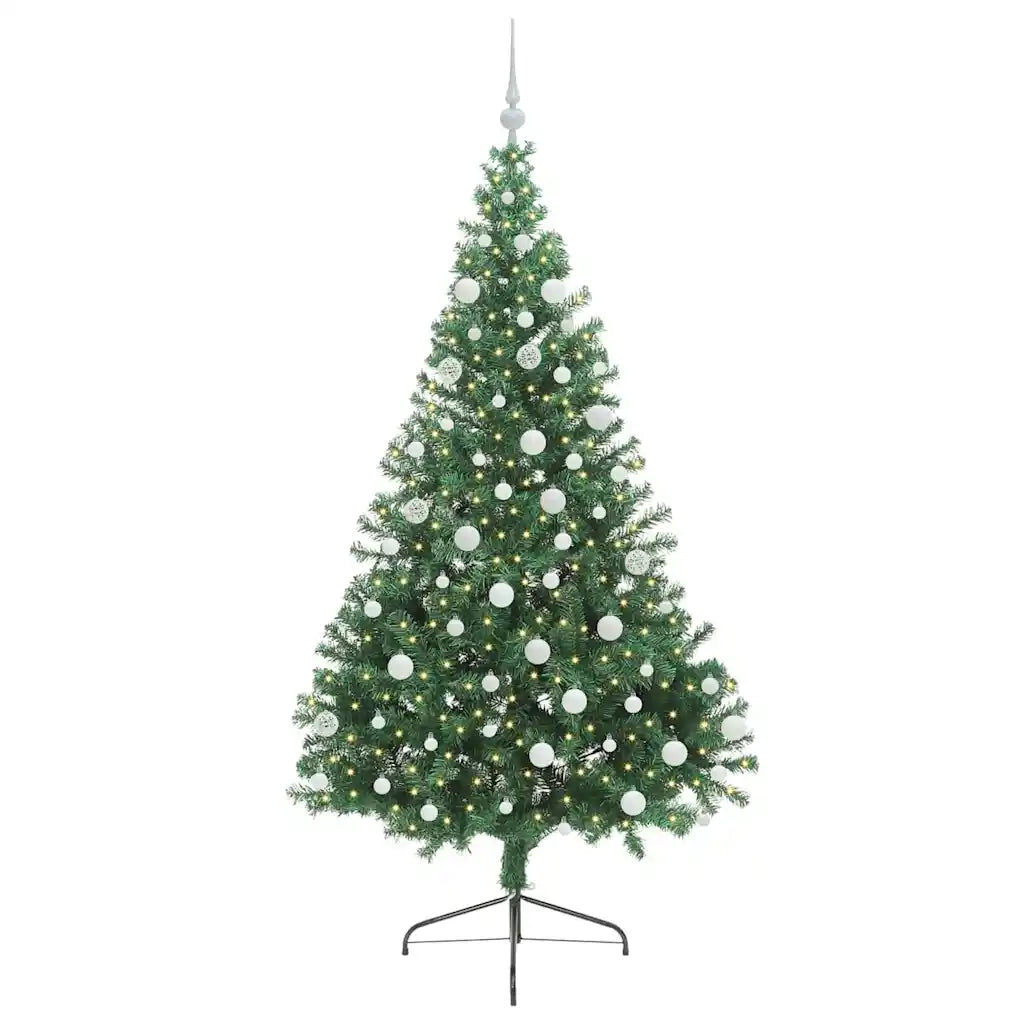 Albero di Natale | Decorazioni natalizie artificiale con luci integrate Verde 180 cm