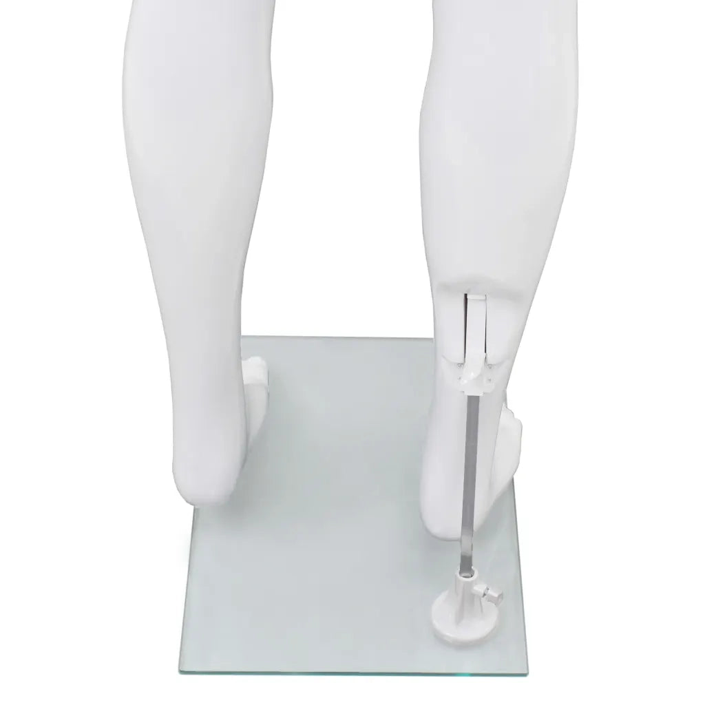 Manichino Uomo Figura Intera Base in Vetro 185 cm Bianco Lucido CFW4774452