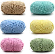 Set di fili di cotone per cucire a maglia e artigianato - 6 colori - 6 x 50 g