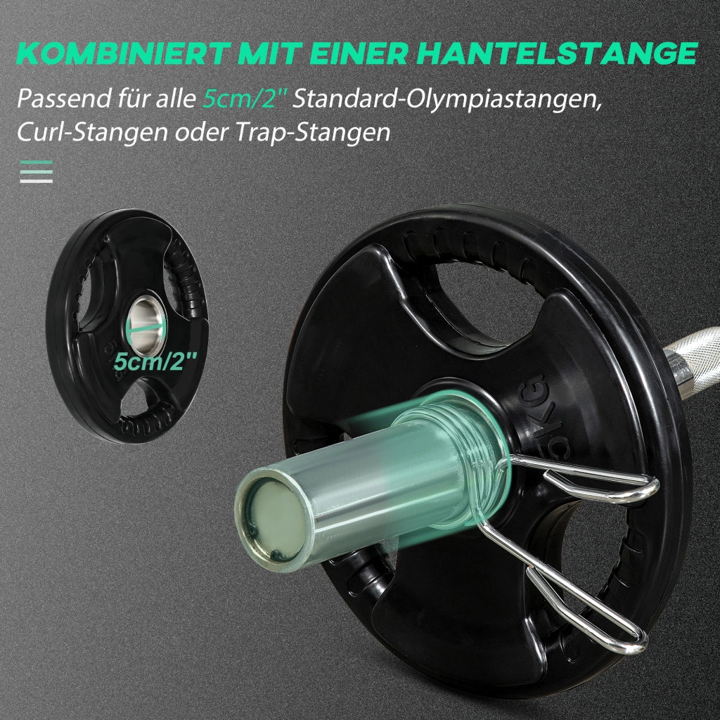 Dischi per Manubri Set 2 Pezzi ¨C Xylo ¨C 5 kg Cadauno, Rivestimento in Gomma