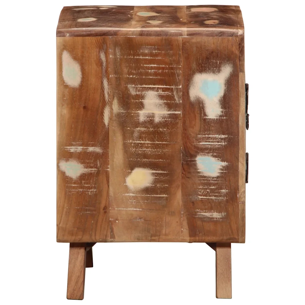 Comodini 2pz-Set di 2 Tavolino da notte 40x32x46 cm in Legno Massello di Recupero 441148