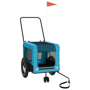 Rimorchio da Bici per Animali Blu e Nero Oxford e Ferro CFW1311108