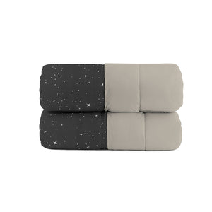 Trapunta Invernale Matrimoniale Stampata in Microfibra 200gr Double Face Stars Grigio