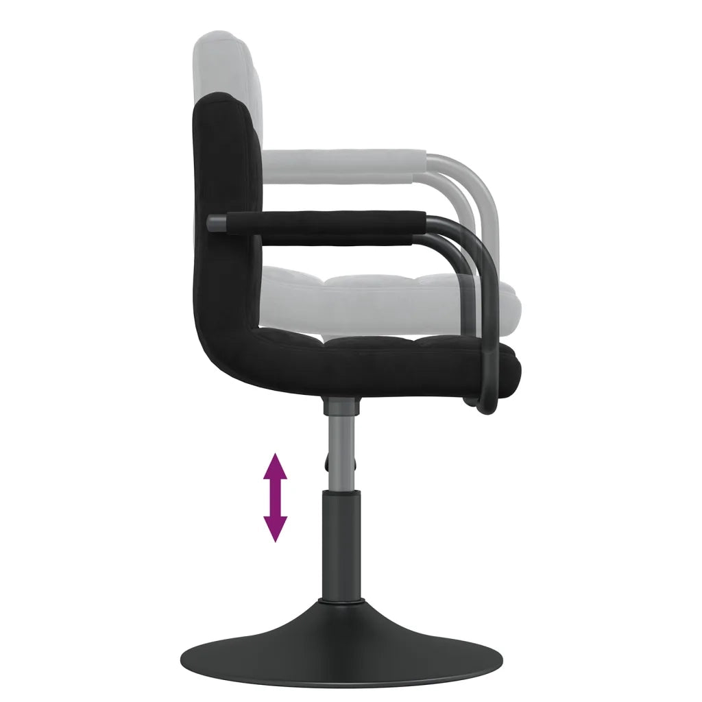 Sgabello da Bar Nero in Velluto cod mxl 58734