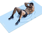 Mat di yoga extra grande in TPE per allenamento, fitness, palestra, pilates, sit-up, stretching con tasca per cintura (200 cm x 100 cm x 6 mm)