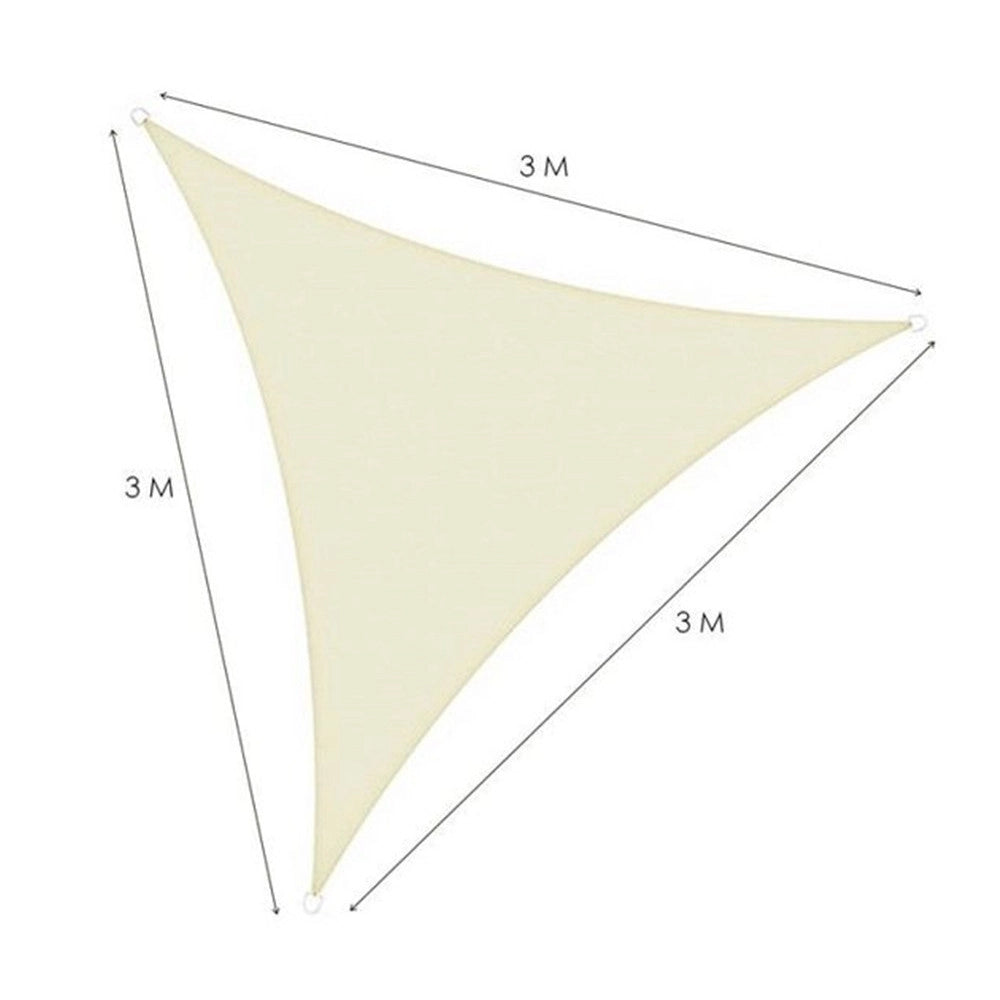 Trade Shop - Vela Tenda Triangolare Parasole Protezione Sole Ombreggiatura Giardino 3x3x3mt Beige 017019 -